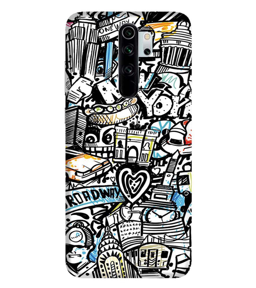 D2074-Cool Graffiti Back Cover for Xiaomi Redmi Note 8 Pro