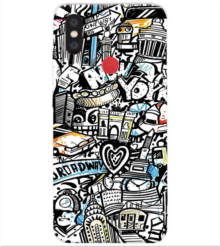 D2074-Cool Graffiti Back Cover for Xiaomi Redmi Y2