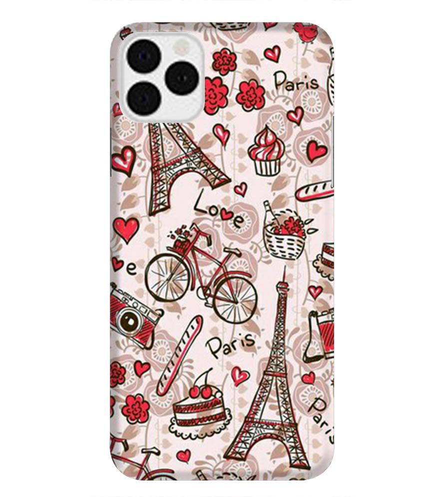 D2109-Love In Paris Back Cover for Apple iPhone 11 Pro