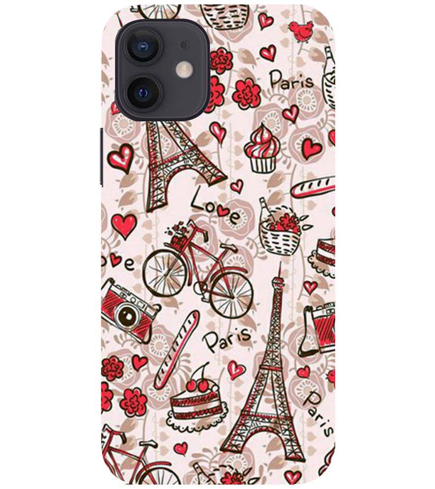 D2109-Love In Paris Back Cover for Apple iPhone 12