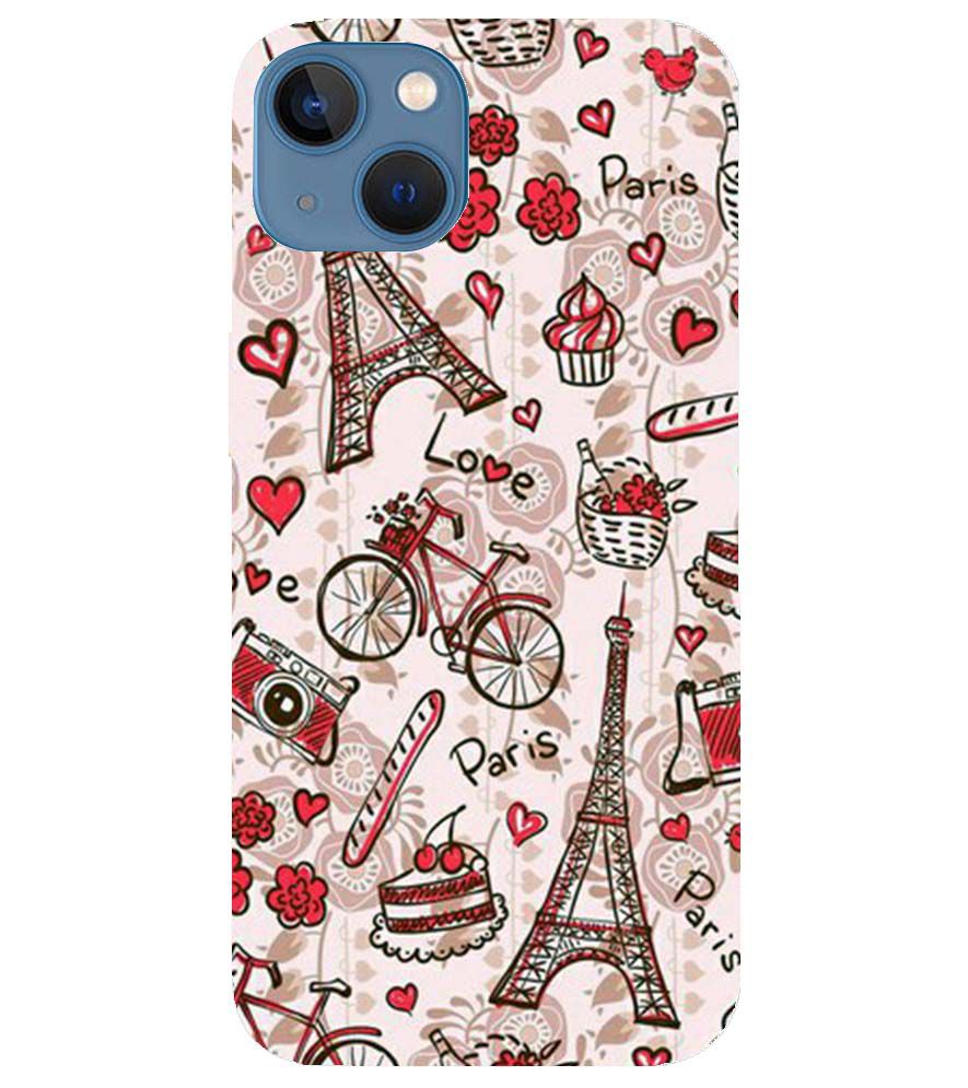 D2109-Love In Paris Back Cover for Apple iPhone 13