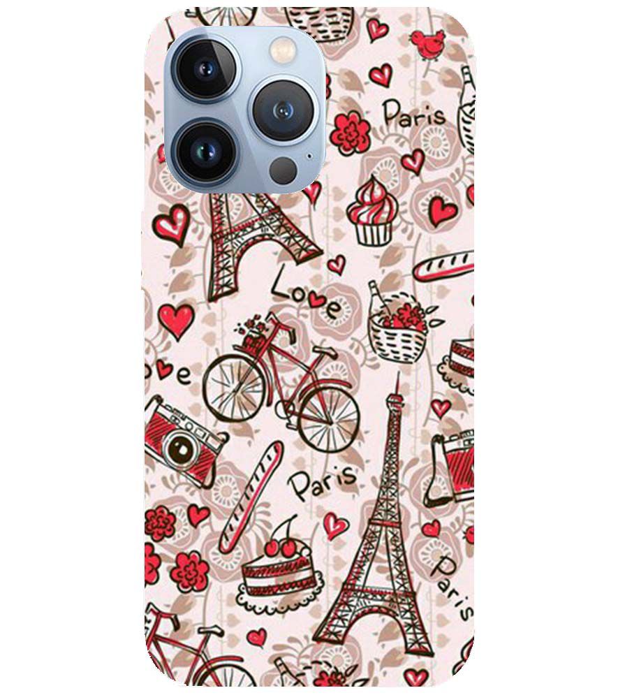 D2109-Love In Paris Back Cover for Apple iPhone 13 Pro