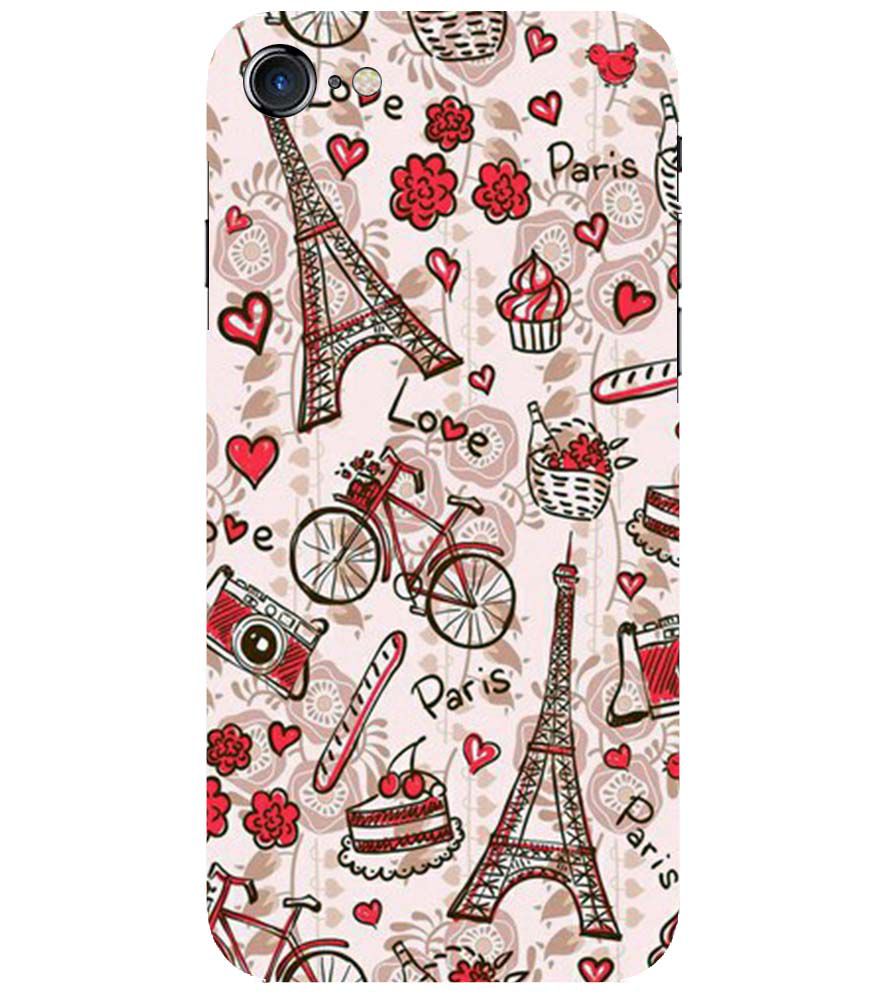 D2109-Love In Paris Back Cover for Apple iPhone 7
