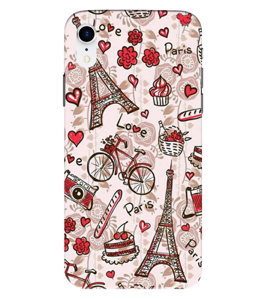 D2109-Love In Paris Back Cover for Apple iPhone XR