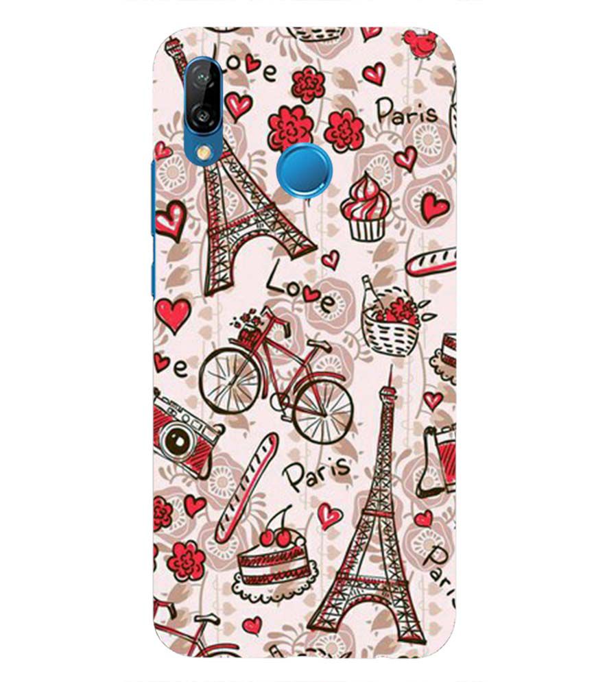 D2109-Love In Paris Back Cover for Huawei Nova 3e