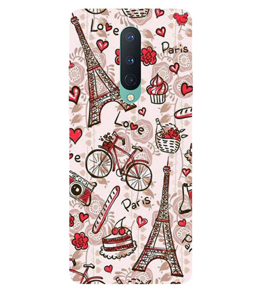 D2109-Love In Paris Back Cover for OnePlus 8