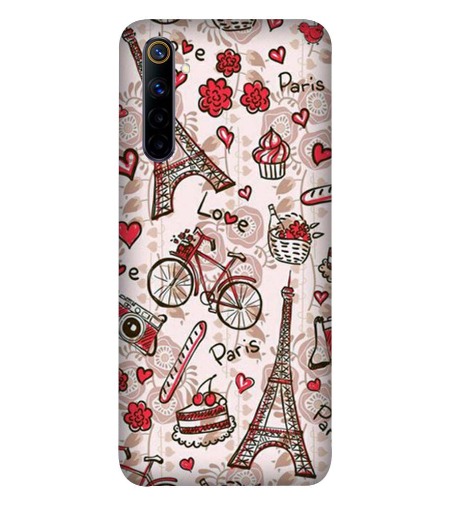 D2109-Love In Paris Back Cover for Realme 6S