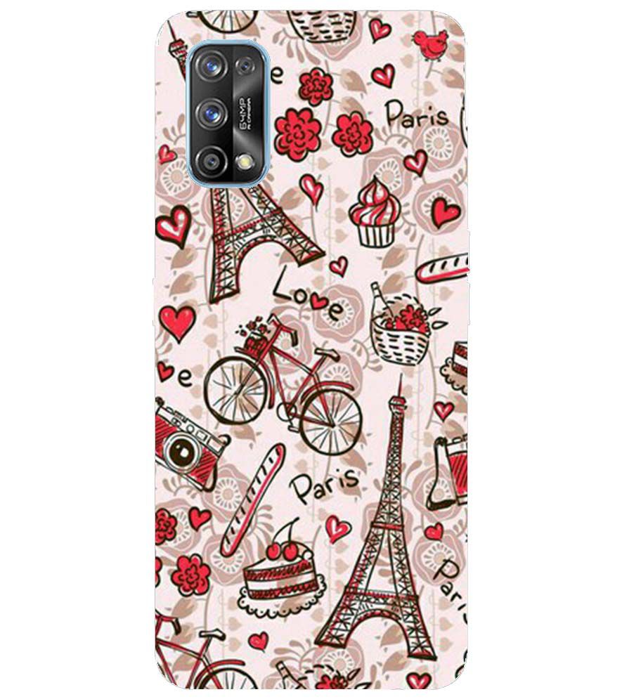 D2109-Love In Paris Back Cover for Realme 7 Pro