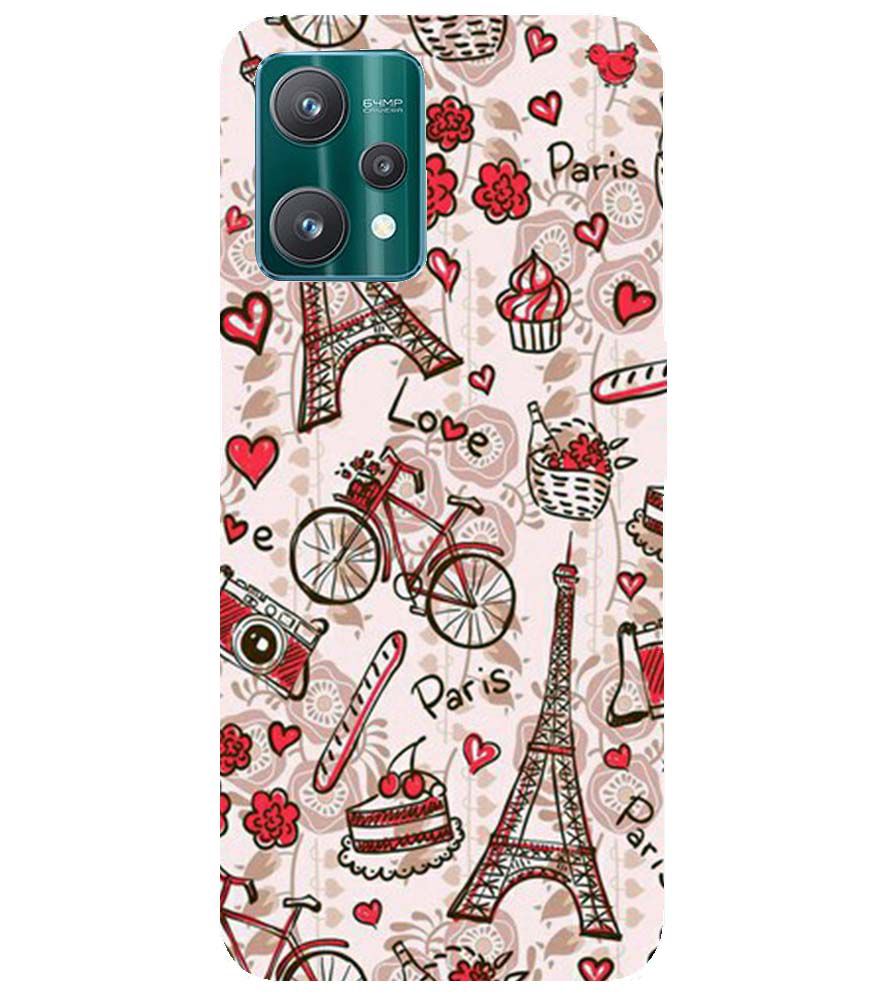 D2109-Love In Paris Back Cover for Realme 9 Pro