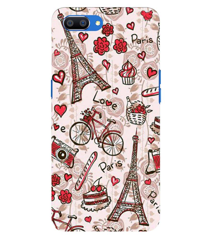 D2109-Love In Paris Back Cover for Oppo Realme C1