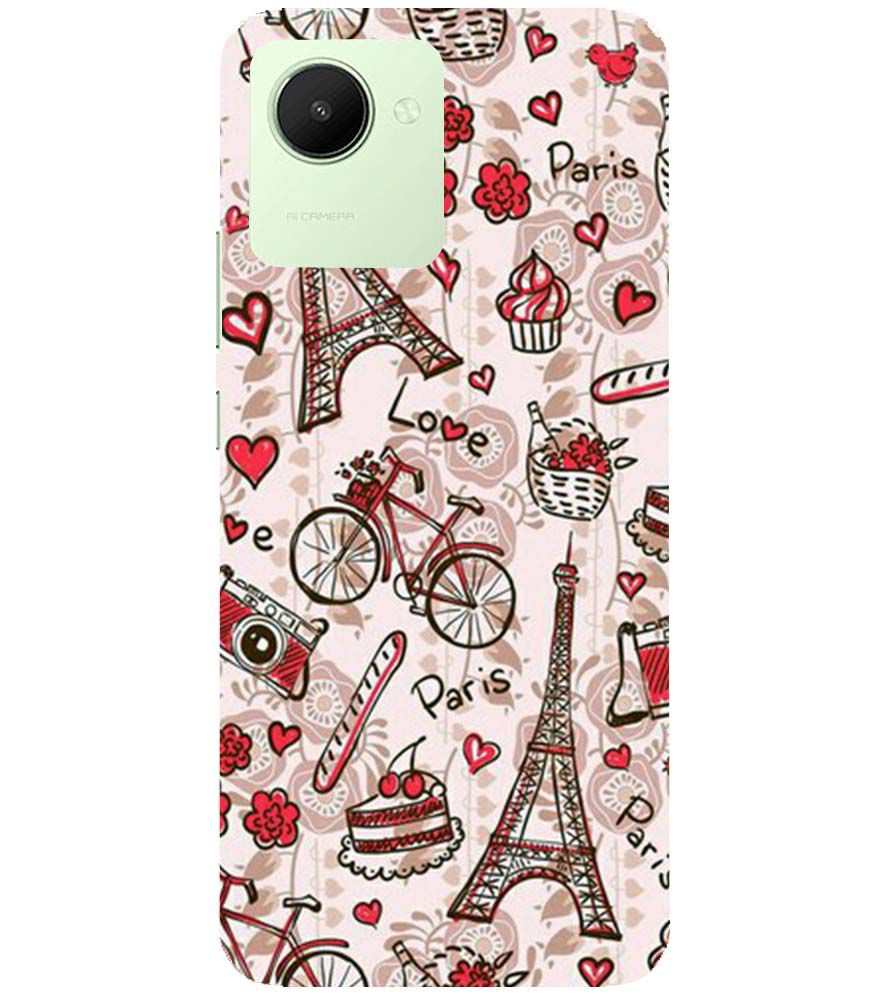 D2109-Love In Paris Back Cover for Realme C30