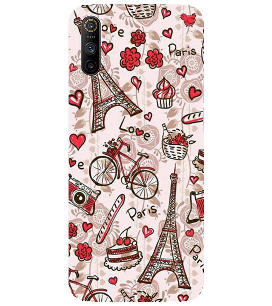 D2109-Love In Paris Back Cover for Realme Narzo 10A