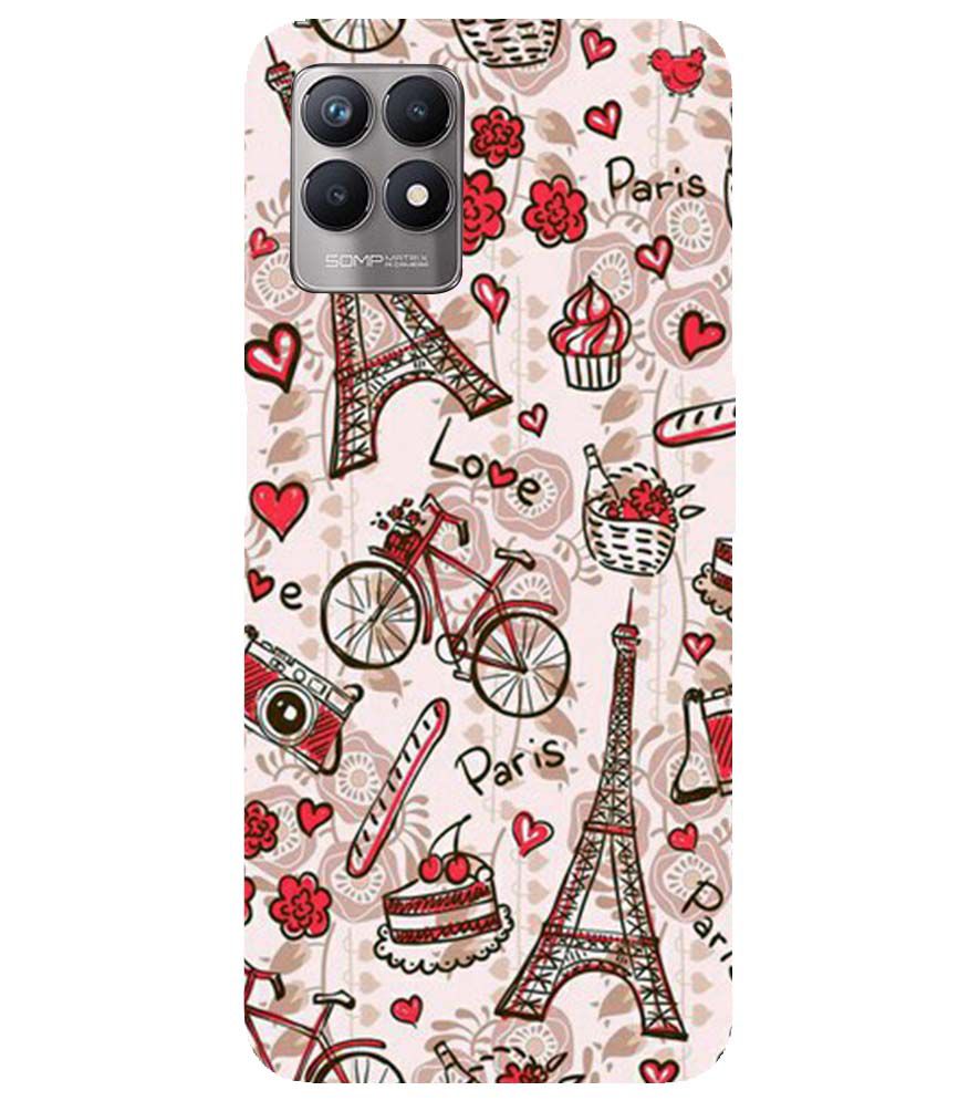 D2109-Love In Paris Back Cover for Realme Narzo 50