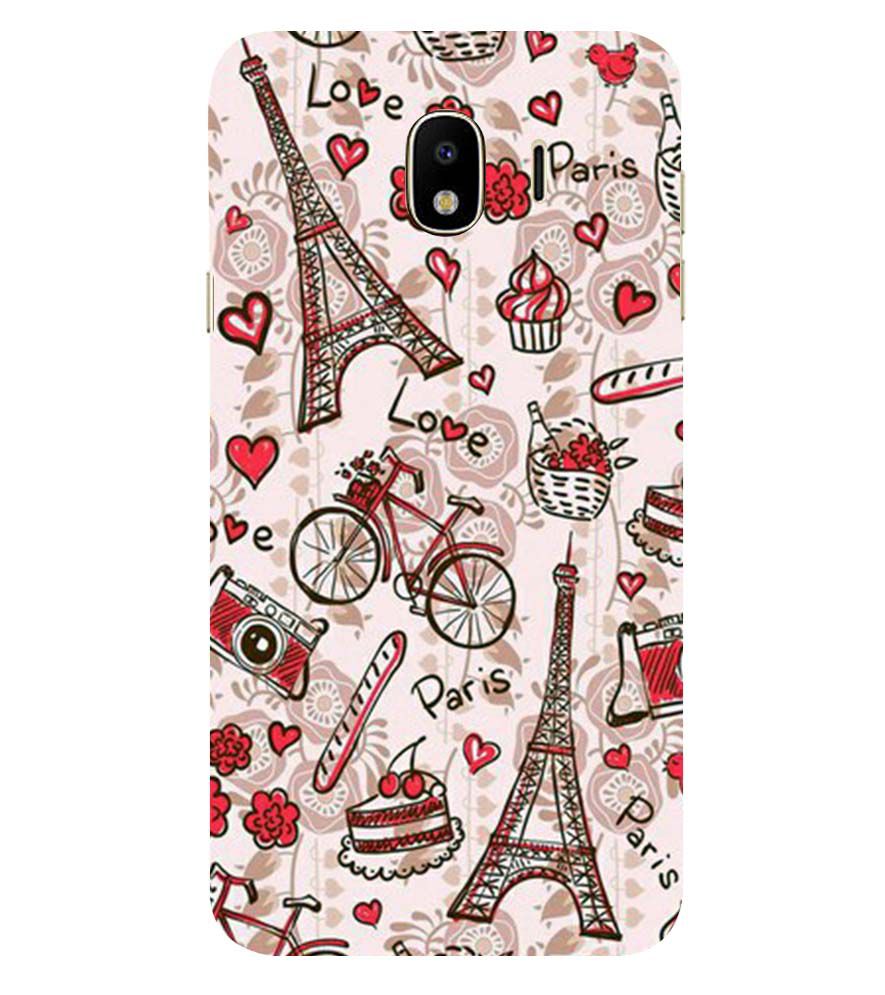 D2109-Love In Paris Back Cover for Samsung Galaxy J4 (2018)