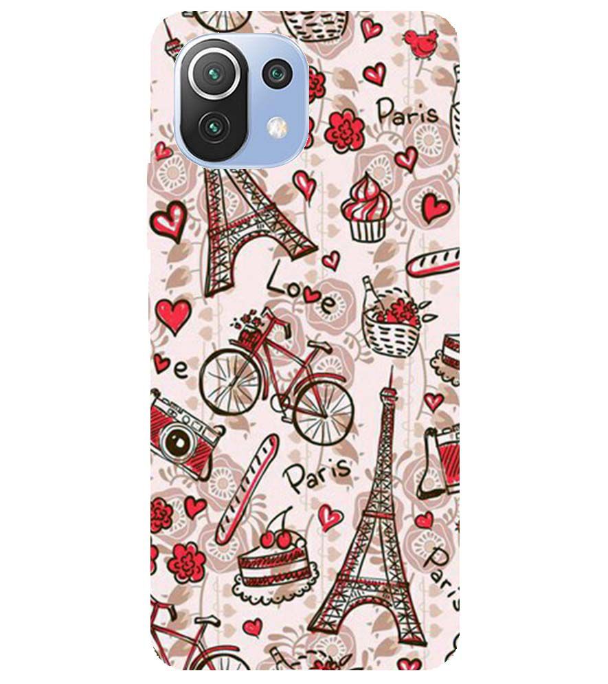 D2109-Love In Paris Back Cover for Xiaomi Mi 11 Lite