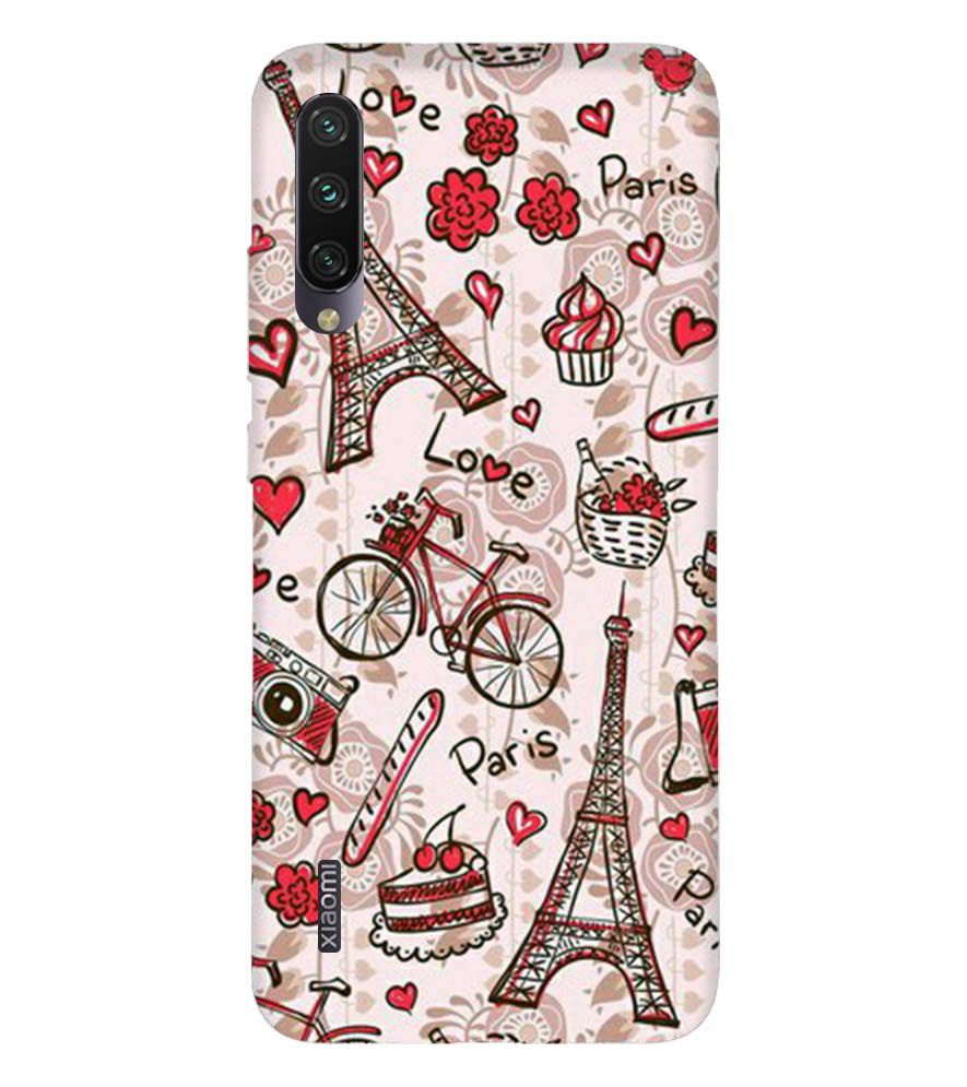 D2109-Love In Paris Back Cover for Xiaomi Mi A3