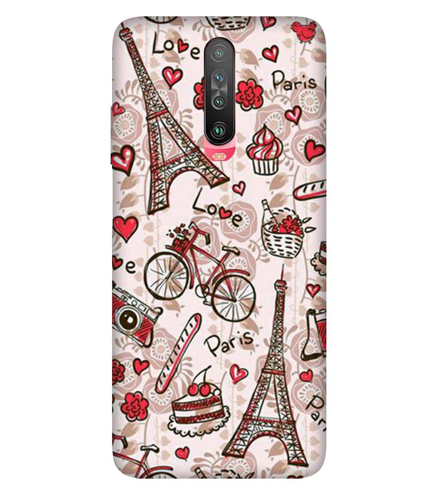 D2109-Love In Paris Back Cover for Xiaomi Poco X2