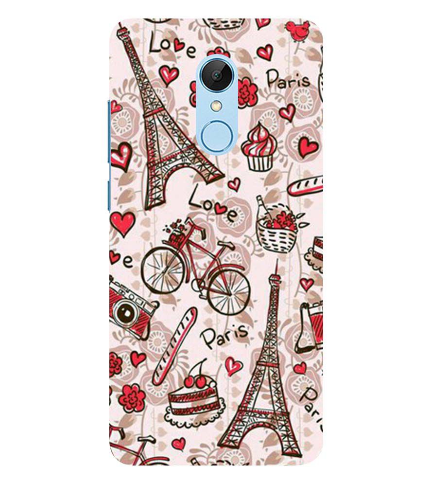 D2109-Love In Paris Back Cover for Xiaomi Redmi 5