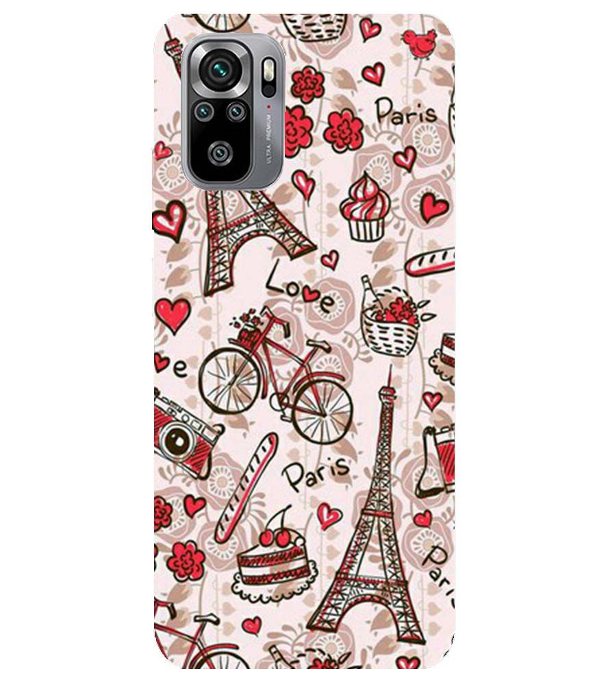 D2109-Love In Paris Back Cover for Xiaomi Redmi Note 10