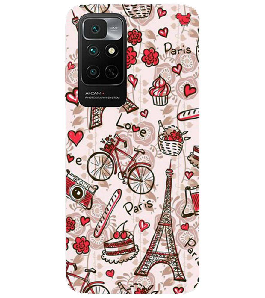 D2109-Love In Paris Back Cover for Xiaomi Redmi Note 11 4G