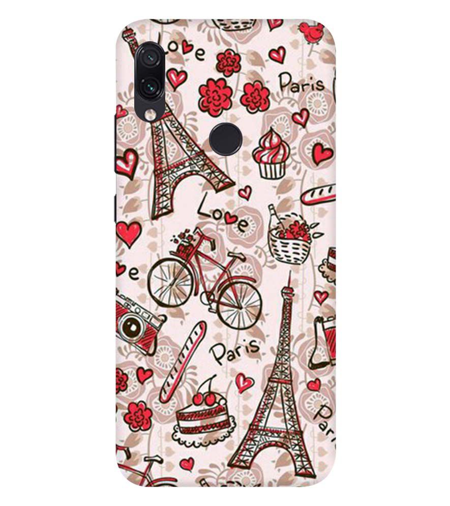 D2109-Love In Paris Back Cover for Xiaomi Redmi Note 7S