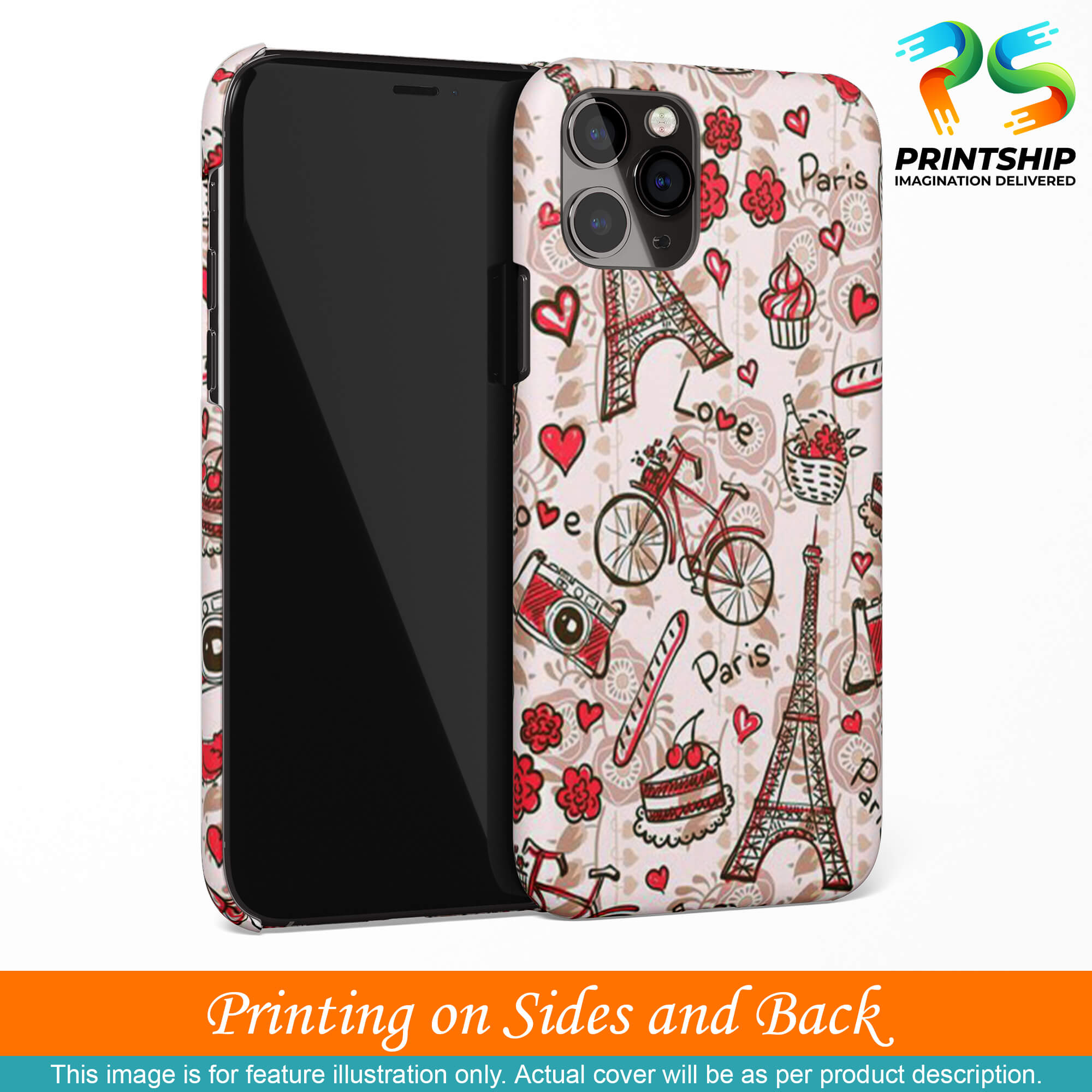 D2109-Love In Paris Back Cover for Xiaomi Redmi Note 9 Pro-Image3