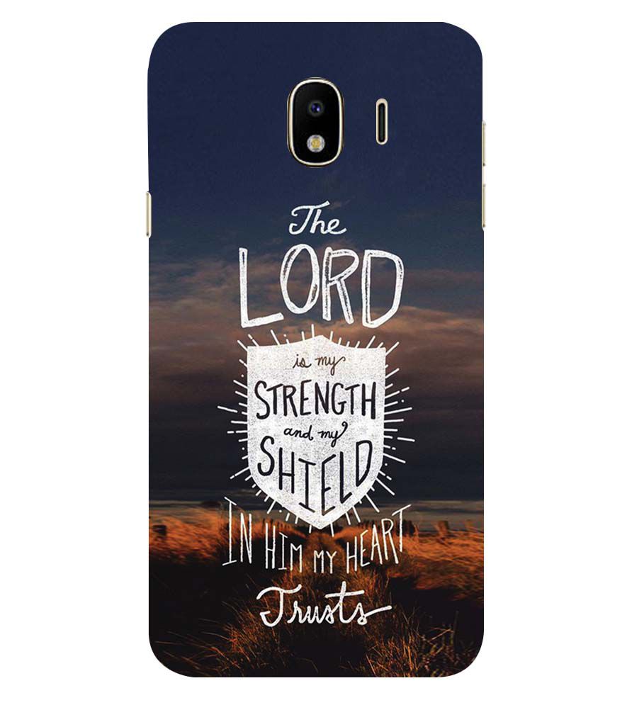 D2206-In Lord My Heart Trusts Back Cover for Samsung Galaxy J4 (2018)