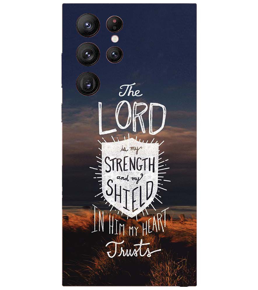 D2206-In Lord My Heart Trusts Back Cover for Samsung Galaxy S22 Ultra 5G