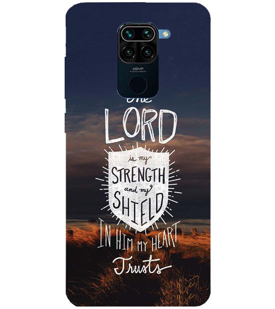 D2206-In Lord My Heart Trusts Back Cover for Xiaomi Redmi Note 9