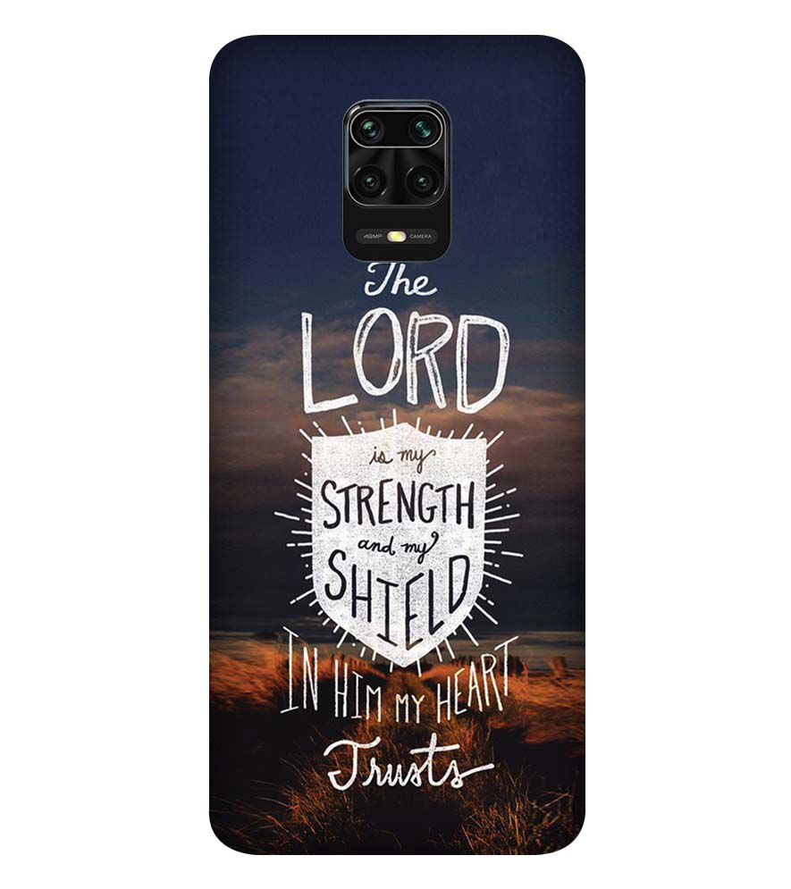 D2206-In Lord My Heart Trusts Back Cover for Xiaomi Redmi Note 9 Pro