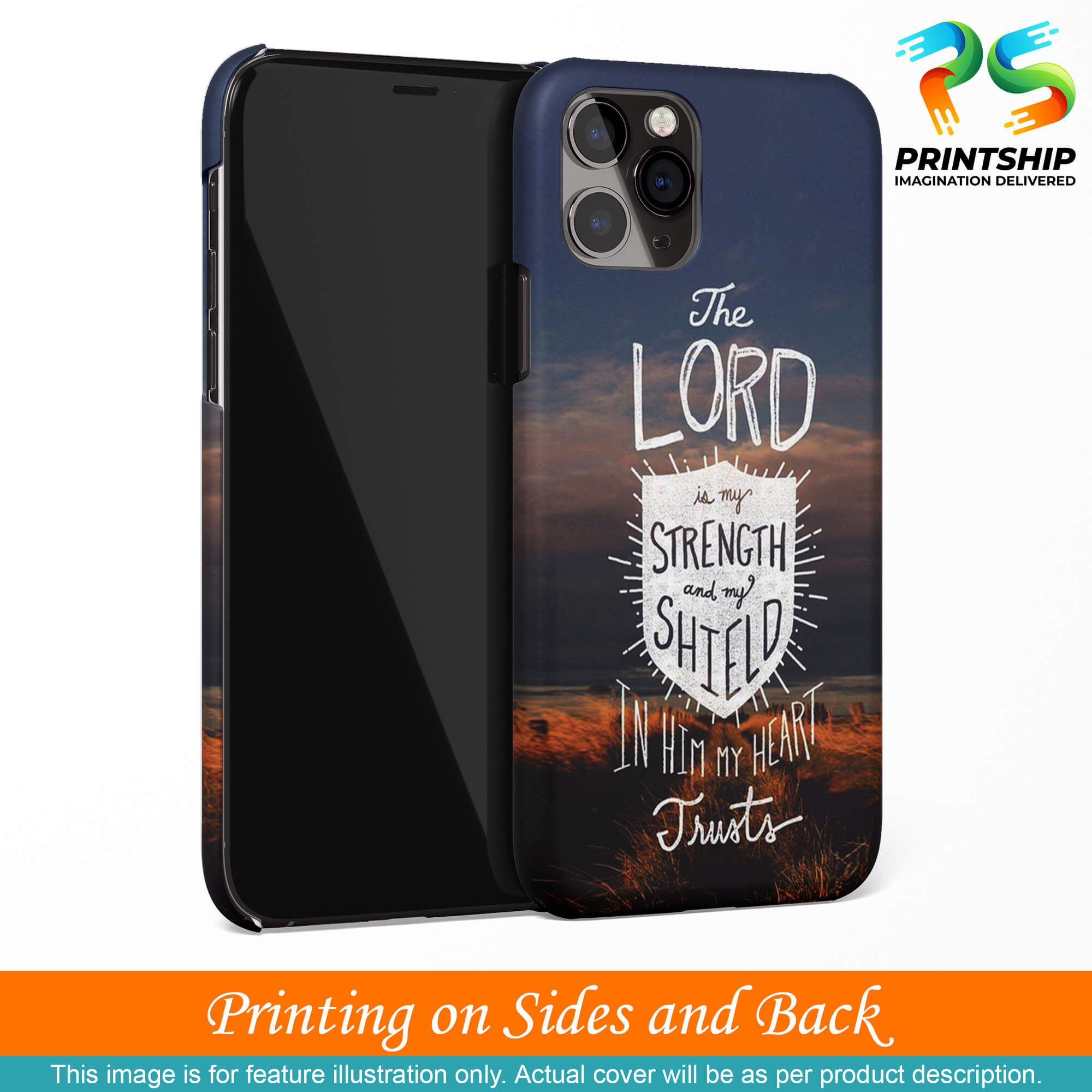 D2206-In Lord My Heart Trusts Back Cover for Xiaomi Redmi Note 10-Image3