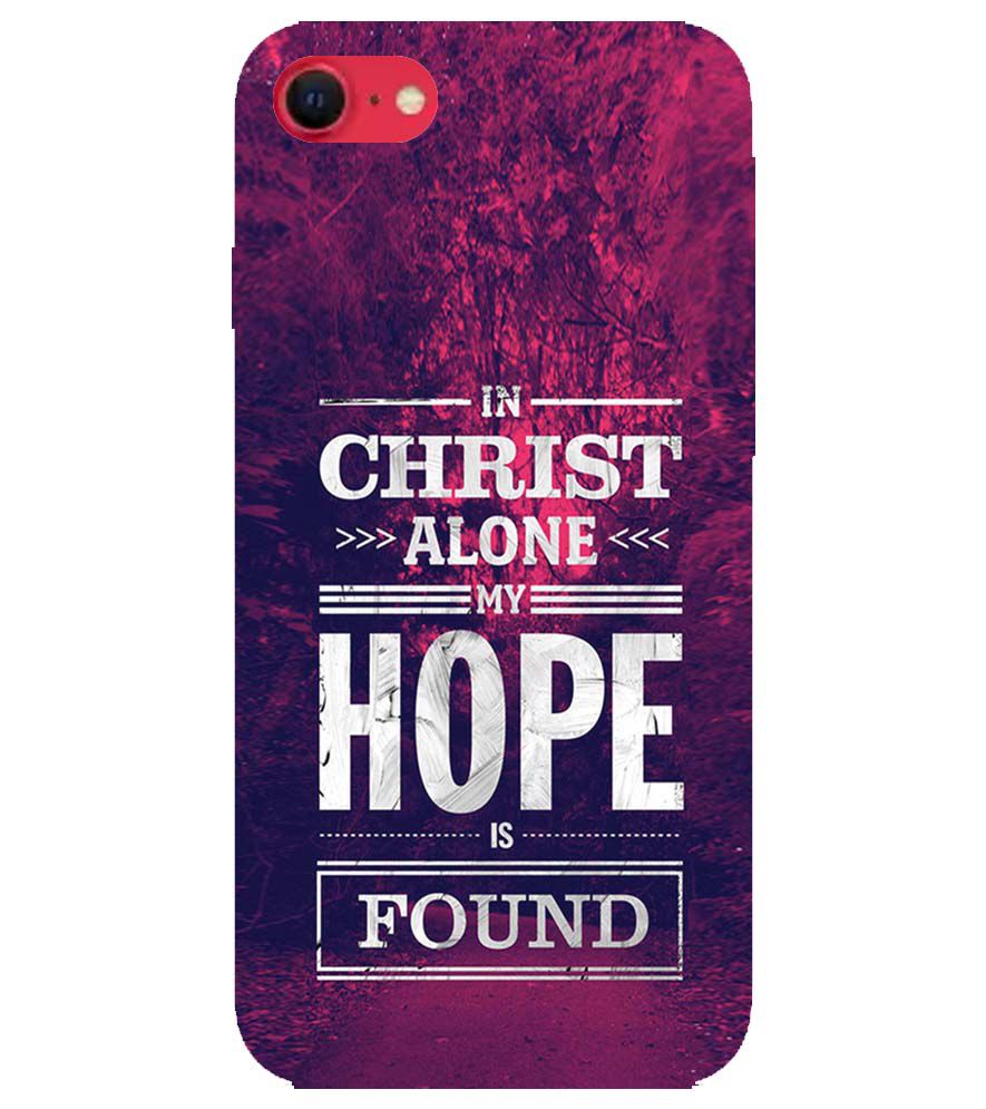 D2208-In Christ I Find Hope Back Cover for Apple iPhone SE (2020)