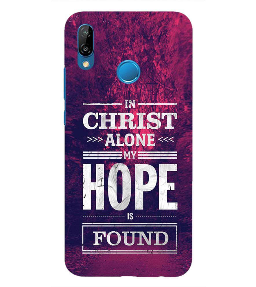 D2208-In Christ I Find Hope Back Cover for Huawei Nova 3e