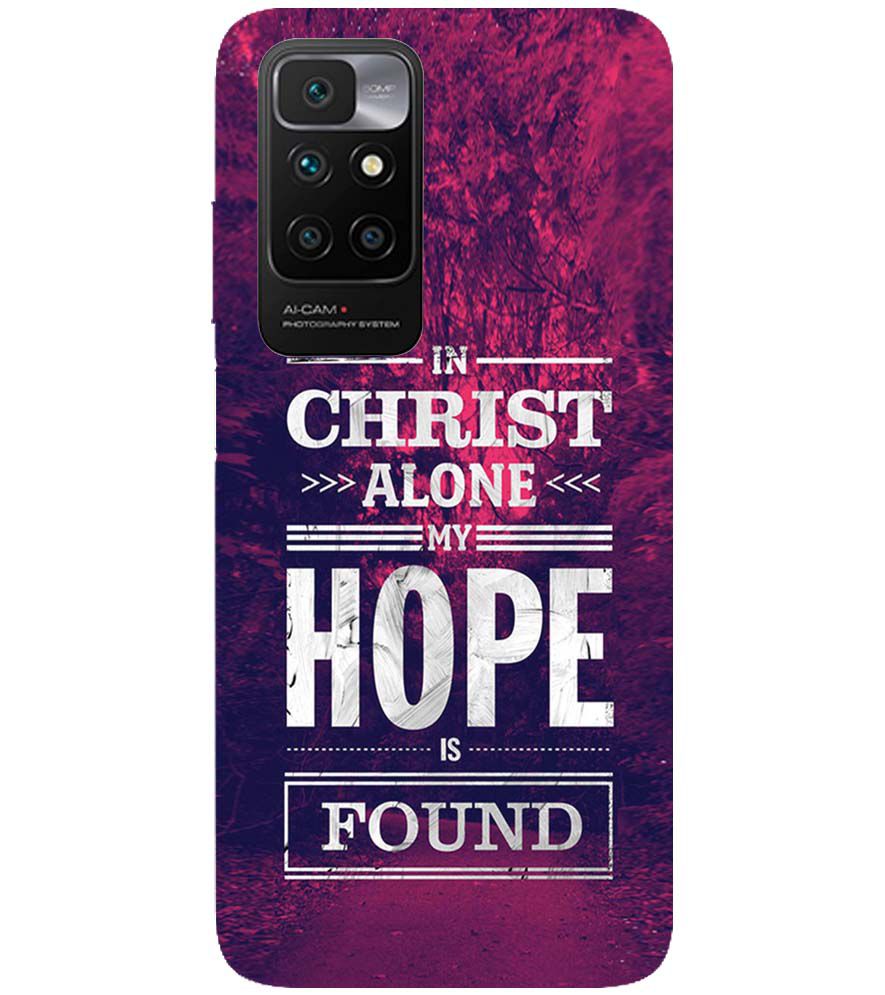 D2208-In Christ I Find Hope Back Cover for Xiaomi Redmi 10 Prime