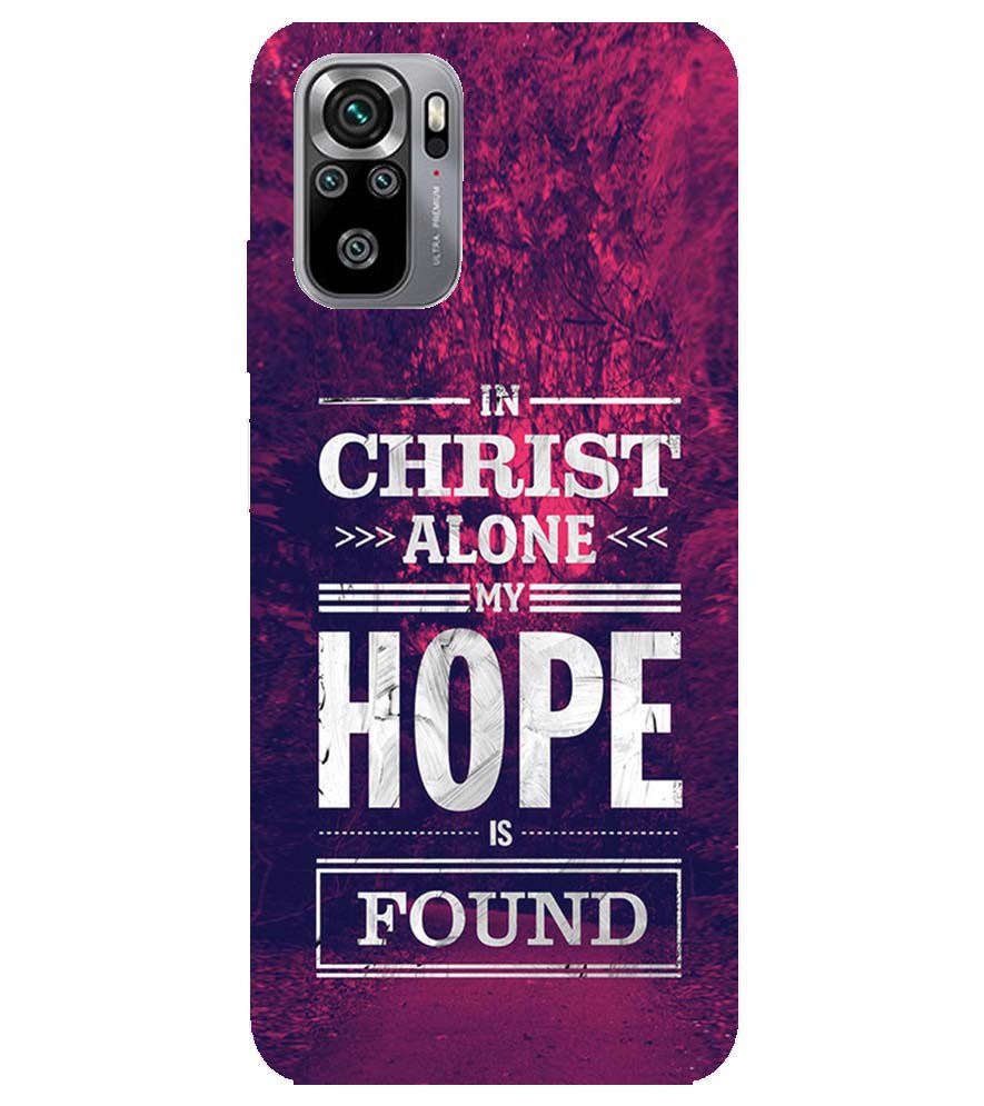 D2208-In Christ I Find Hope Back Cover for Xiaomi Redmi Note 10