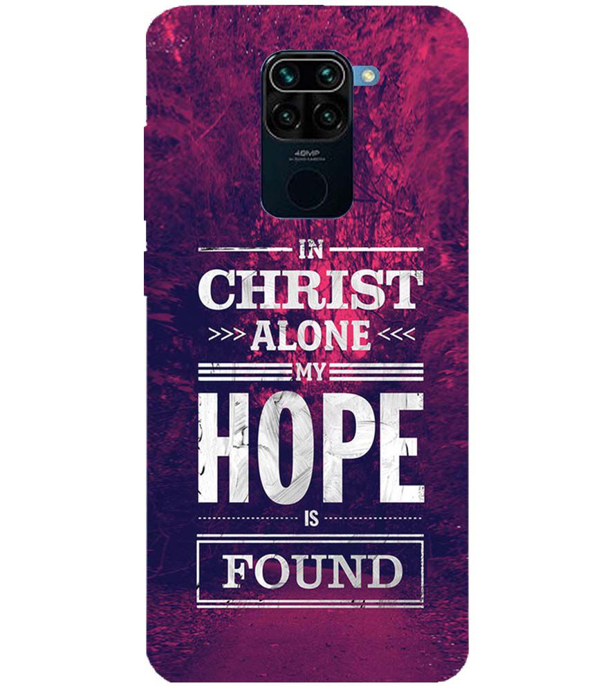 D2208-In Christ I Find Hope Back Cover for Xiaomi Redmi Note 9