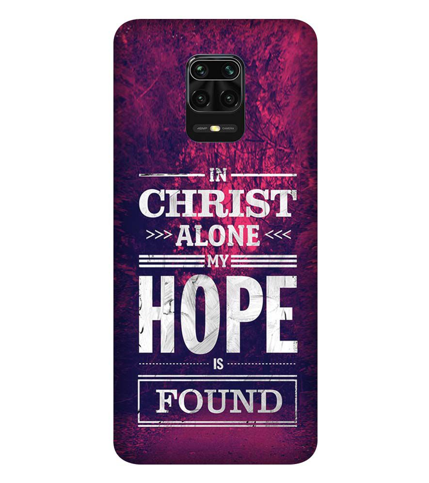 D2208-In Christ I Find Hope Back Cover for Xiaomi Redmi Note 9 Pro