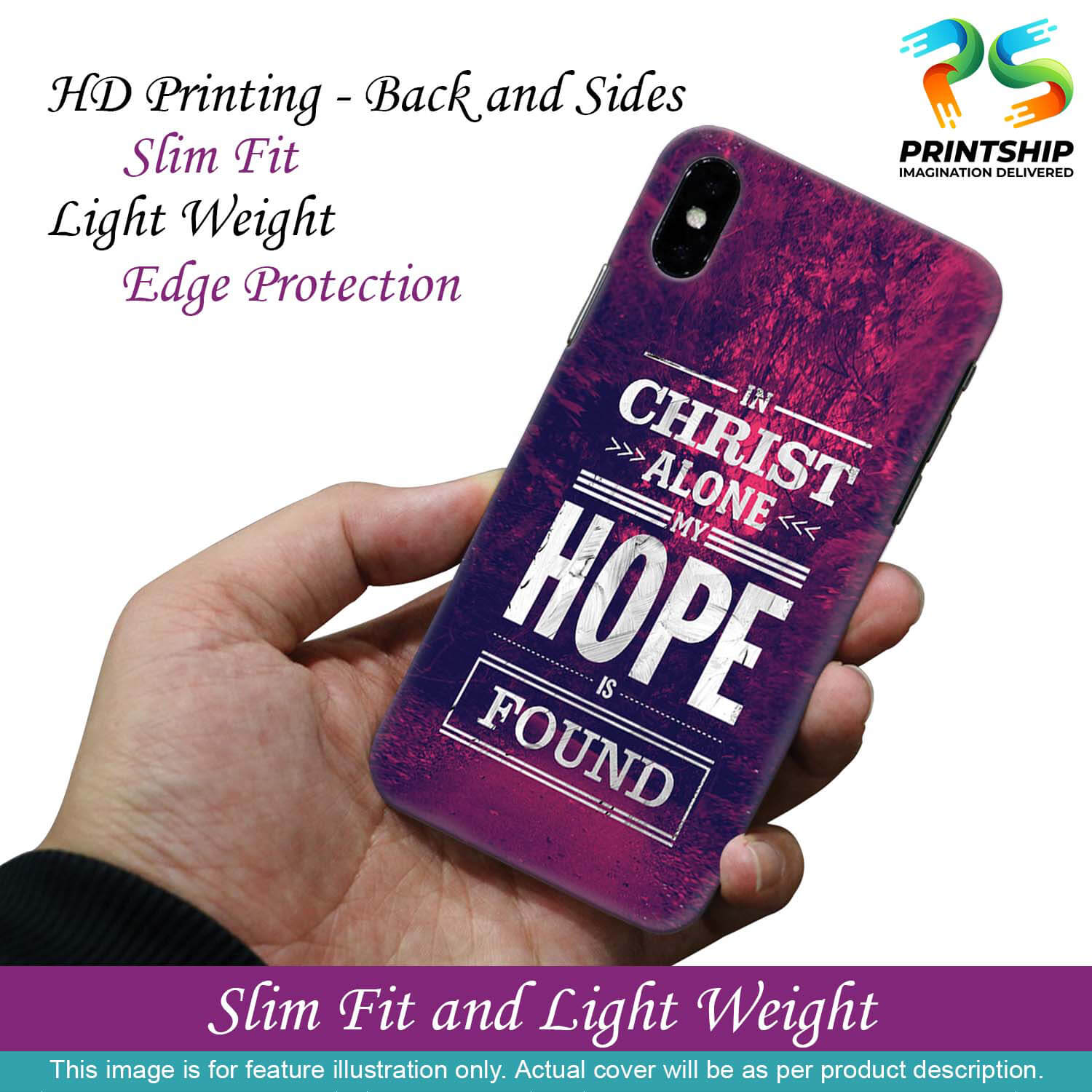 D2208-In Christ I Find Hope Back Cover for Realme Narzo 50