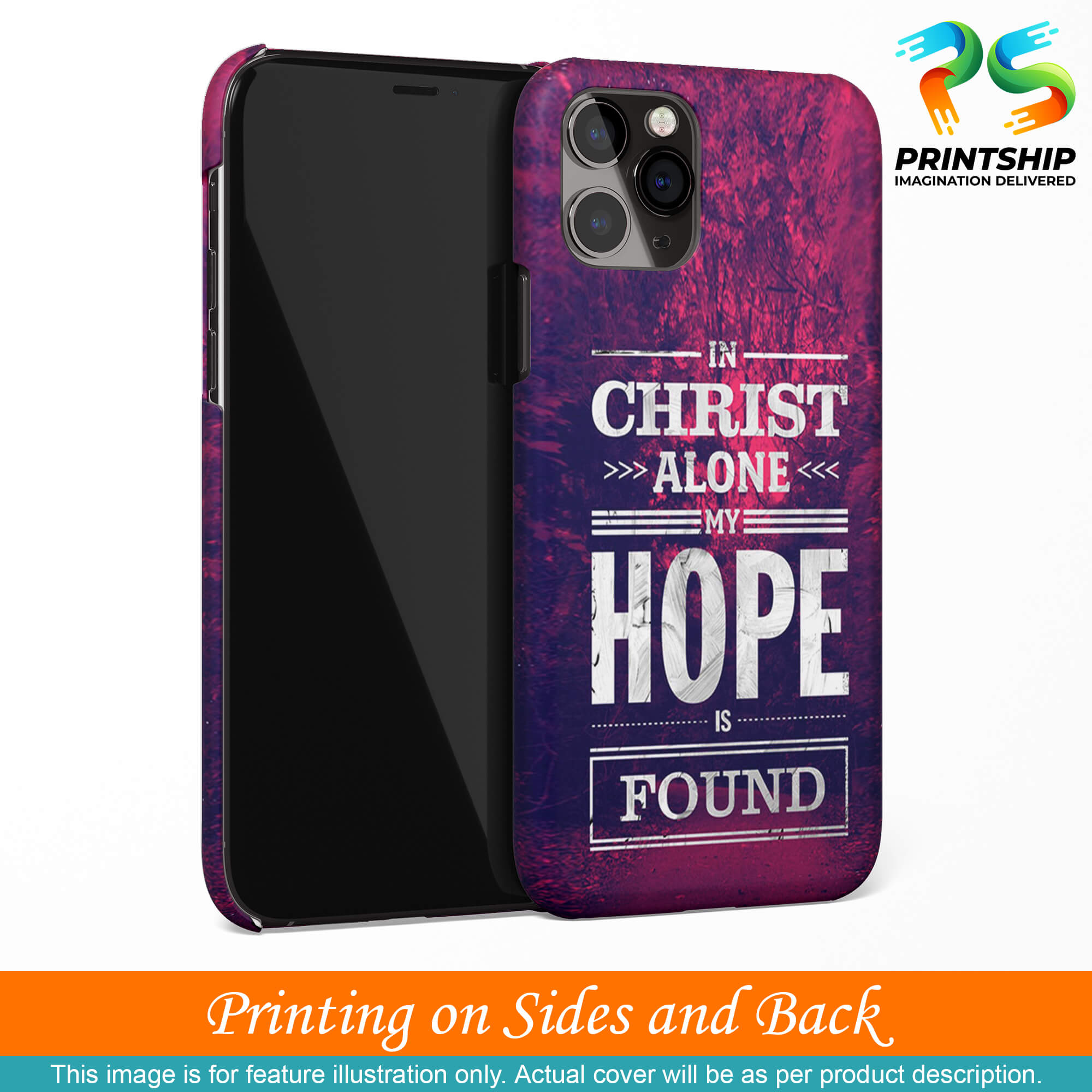 D2208-In Christ I Find Hope Back Cover for Xiaomi Redmi 10 Prime-Image3