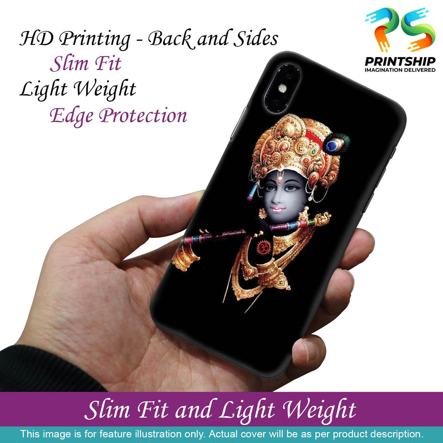 G0186-Lord Krishna Back Cover for Realme 7