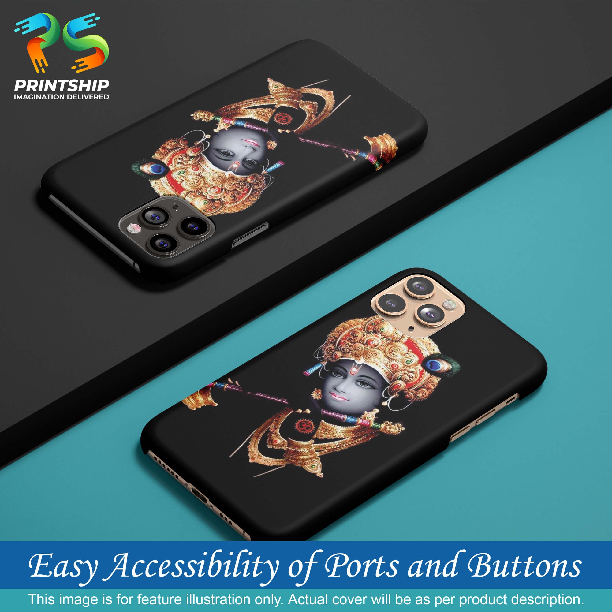 G0186-Lord Krishna Back Cover for Vivo V17 Pro-Image5