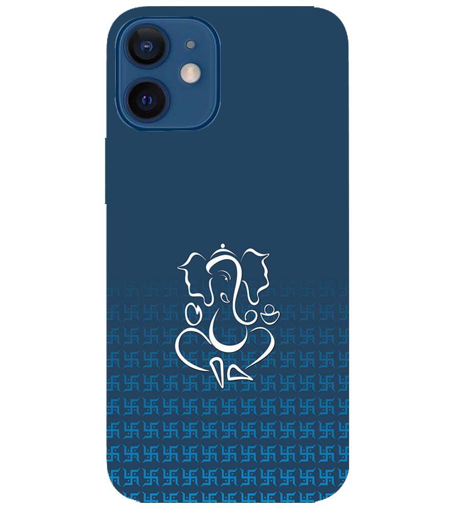 H0056-Swastik and Ganesha Back Cover for Apple iPhone 12 Mini