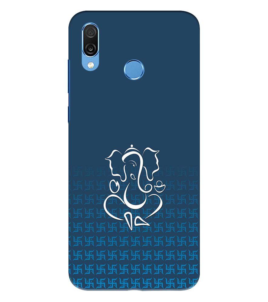 H0056-Swastik and Ganesha Back Cover for Huawei Honor Play