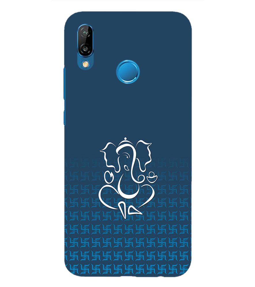 H0056-Swastik and Ganesha Back Cover for Huawei Nova 3e