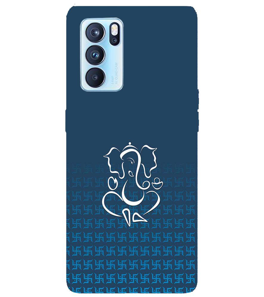 H0056-Swastik and Ganesha Back Cover for Oppo Reno6 5G