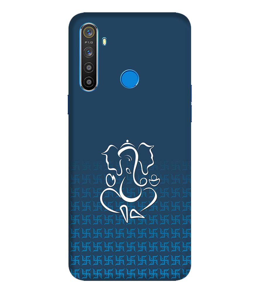 H0056-Swastik and Ganesha Back Cover for Realme 5