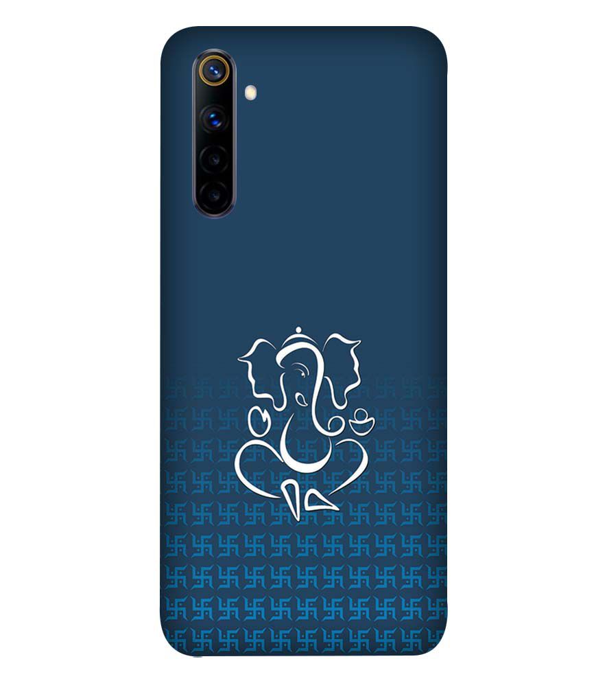 H0056-Swastik and Ganesha Back Cover for Realme 6i