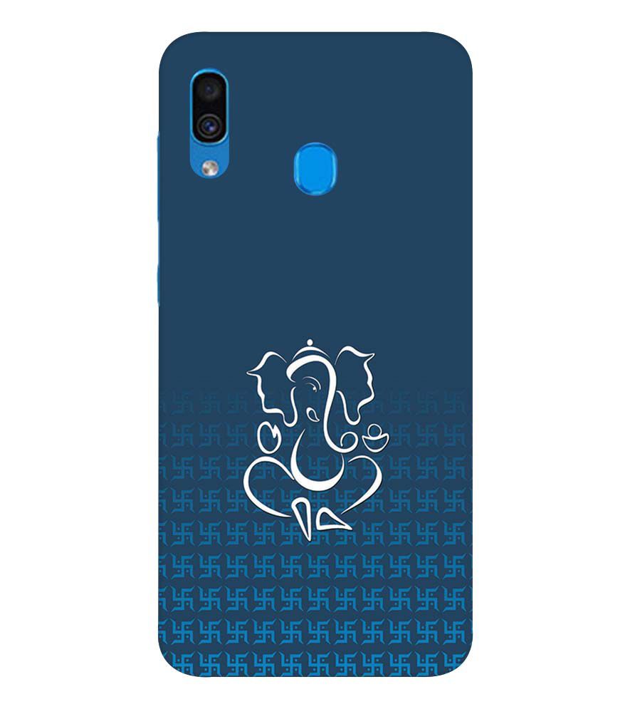 H0056-Swastik and Ganesha Back Cover for Samsung Galaxy A20