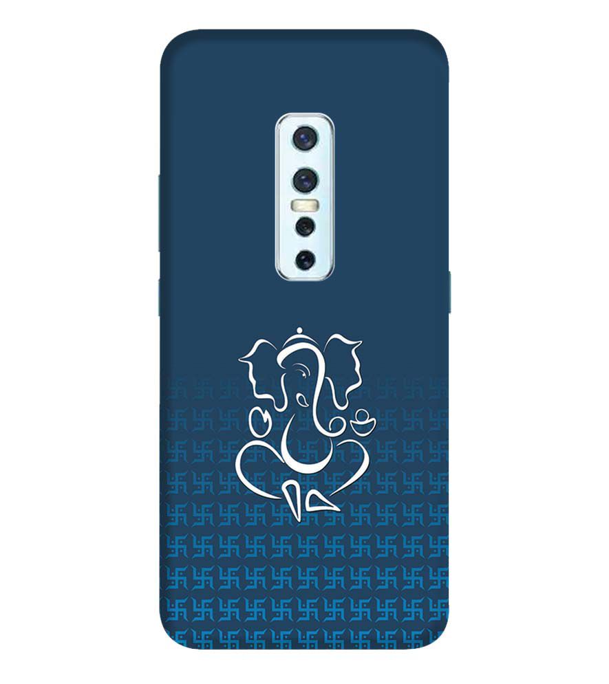 H0056-Swastik and Ganesha Back Cover for Vivo V17 Pro