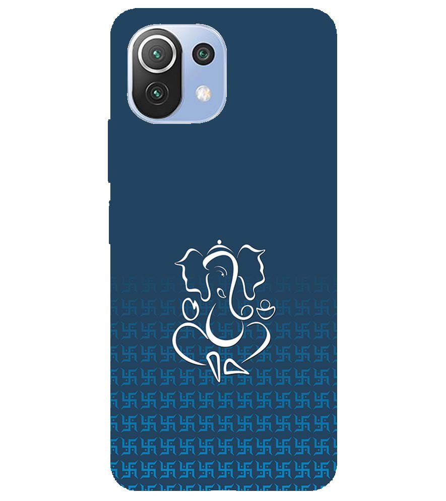 H0056-Swastik and Ganesha Back Cover for Xiaomi Mi 11 Lite